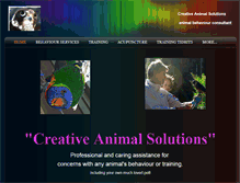 Tablet Screenshot of creativeanimalsolutions.com